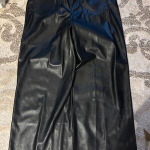 a.n.a Black Faux Leather pants Size 14